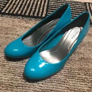 Teal high heels